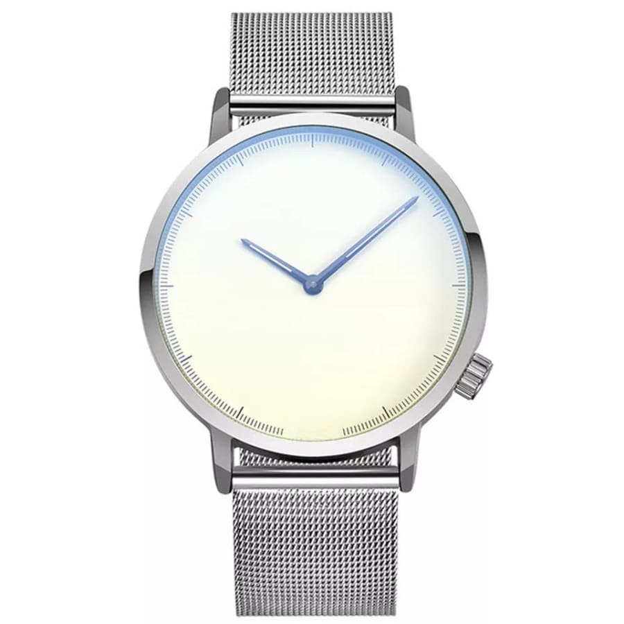 White analog Studio Watch by That Watch Shop, featuring a sleek round dial and minimalist design.