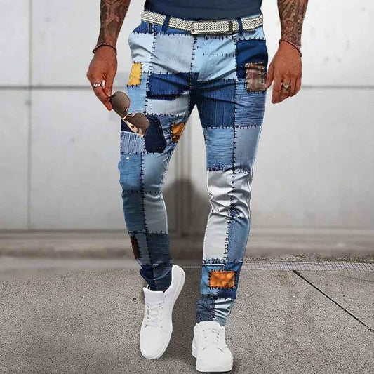 Stylish 3Sixty5 bold printed men's pants featuring a vibrant pattern and comfortable fit, perfect for casual wear.