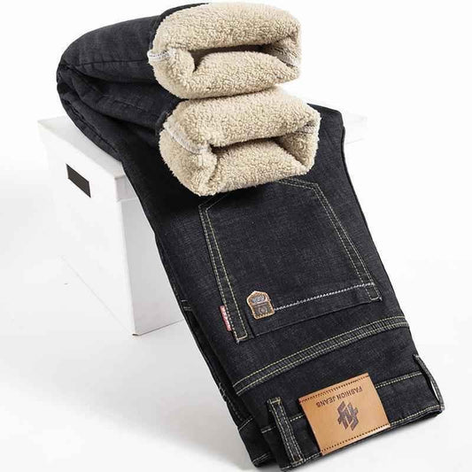 Dark blue Stylish 3Sixty5 Ultimate Fleece Straight Pants, front view showing relaxed fit and soft fleece fabric.