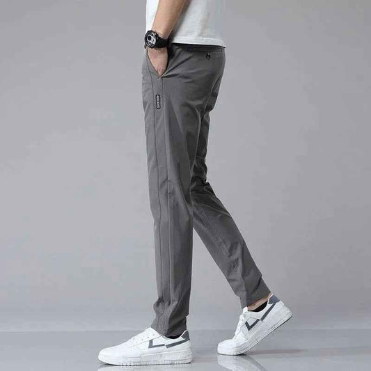 Black Stylish 3Sixty5 men's casual trousers, soft-form pants with a comfortable fit and modern design.