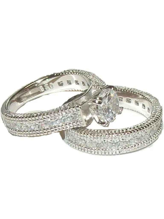 Stylish 3Sixty5 luxury infinite spark diamond ring with intricate band design and sparkling diamonds on a white background.
