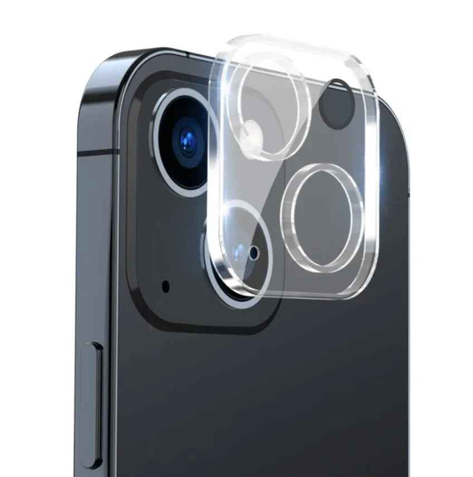 Techplus iPhone 13 Mini rear back camera glass replacement lens cover showing the new clear lens for camera protection.
