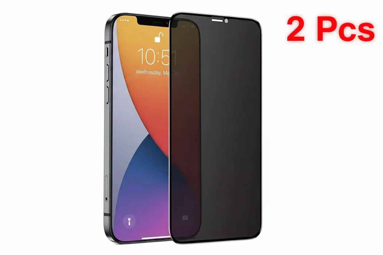 TechPlus iPhone 13 Pro glass privacy screen protector 2-pack showing front view with screen protection and packaging.