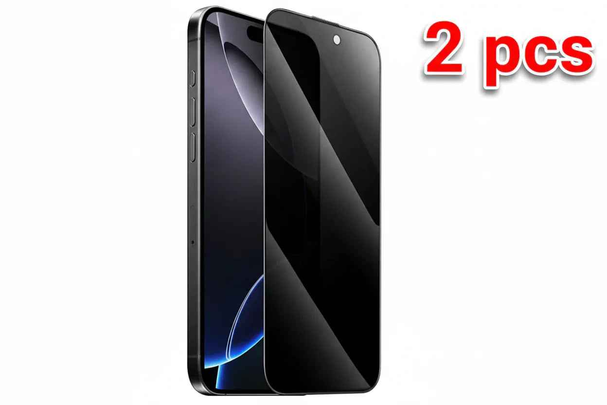 TechPlus iPhone 15 Plus glass privacy screen protector 2-pack showing clear and sleek design for privacy and protection.
