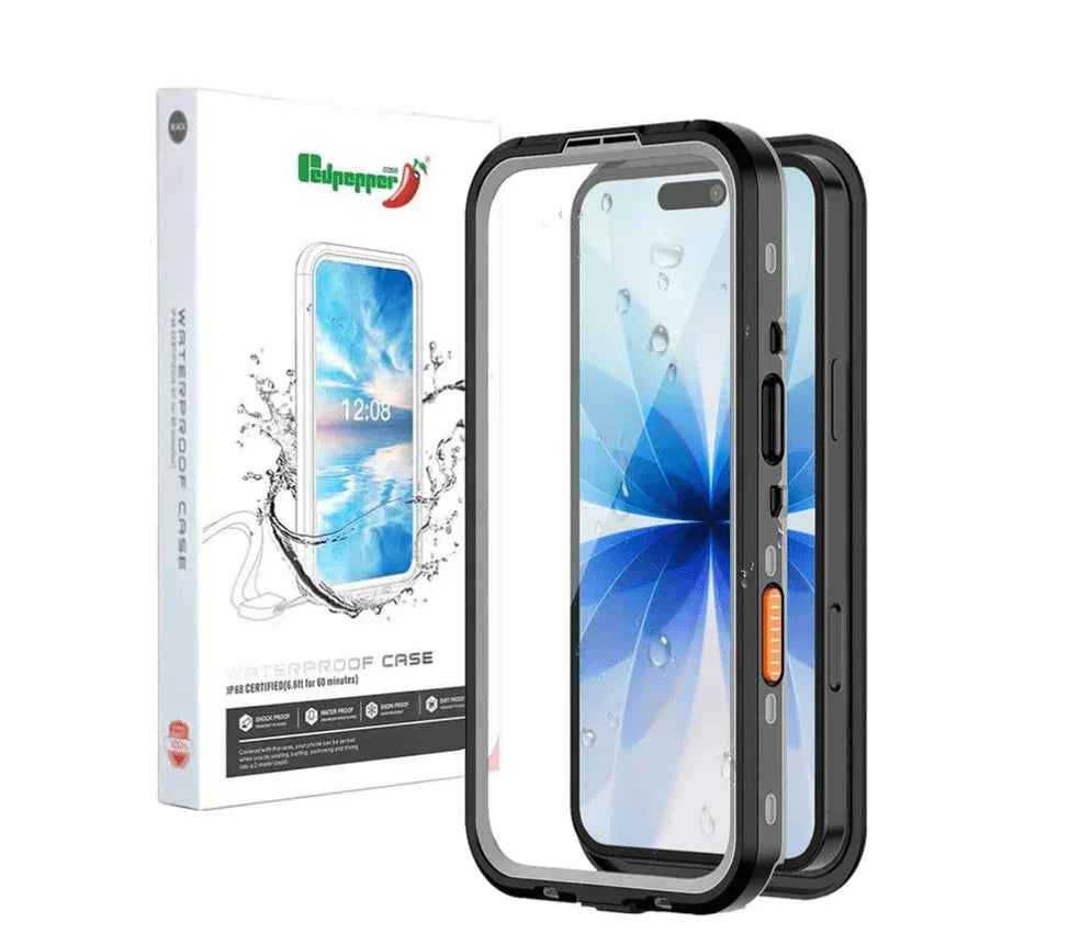 Redpepper MagSafe waterproof case for iPhone 17 Pro by TechPlus, offering full protection with a sleek, durable design.