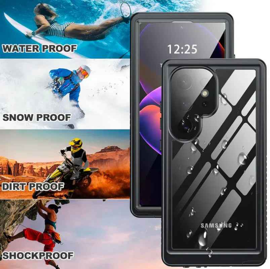 Techplus Redpepper waterproof case for Samsung S25 Ultra, durable mobile phone case with protective waterproof design.