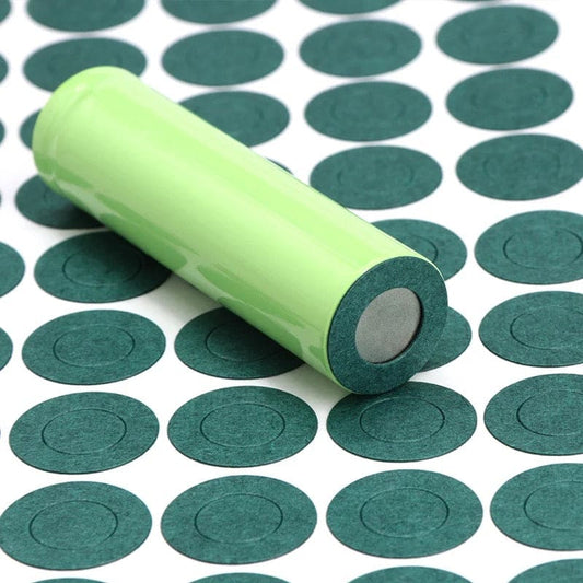 Set of 50 red 21700 battery terminal gaskets for batteries, designed for secure connections and corrosion resistance.