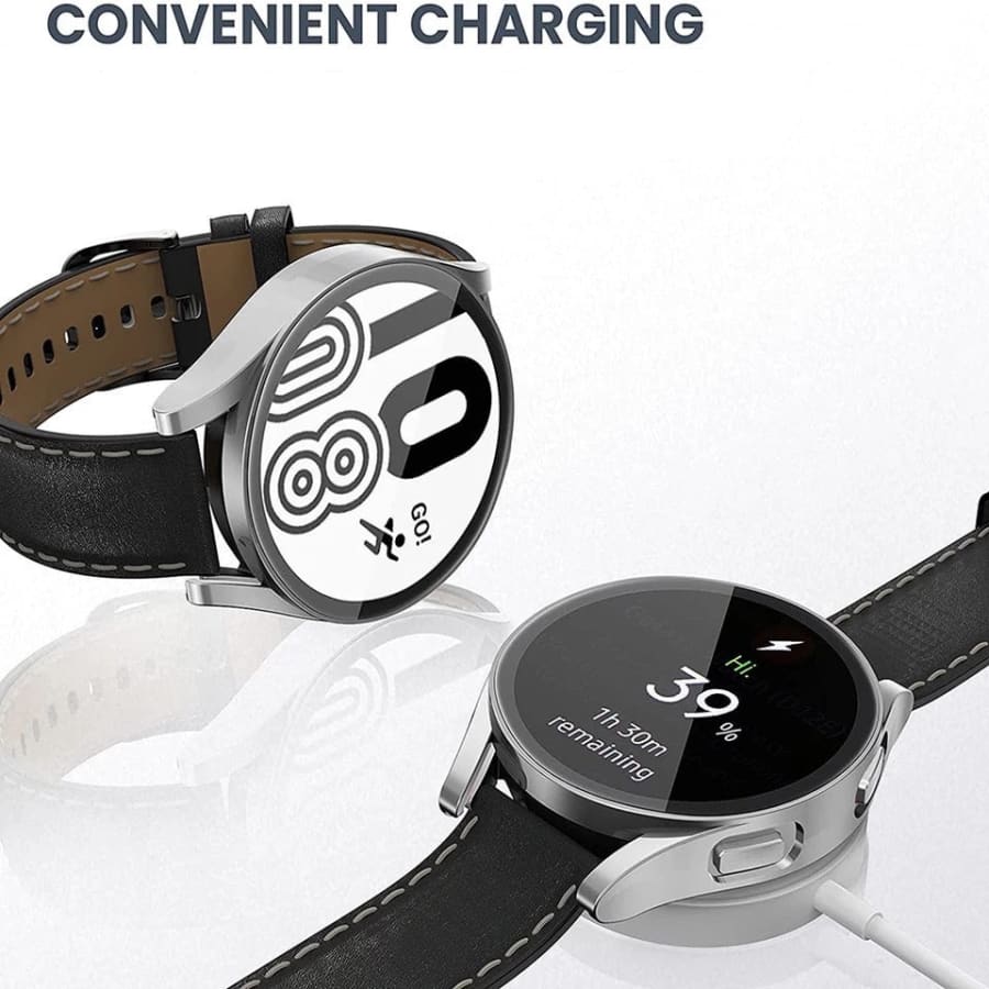 Clear protective case for Samsung Galaxy Watch 4 Classic 46mm, designed by That Watch Shop, showing the watch in a transparent cover.