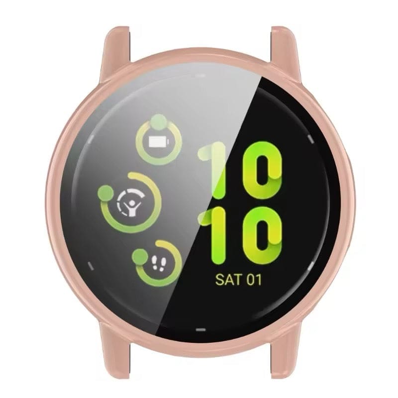 Pink protective watch case for Garmin Vivoactive 5, designed to safeguard the smartwatch from scratches and impacts.