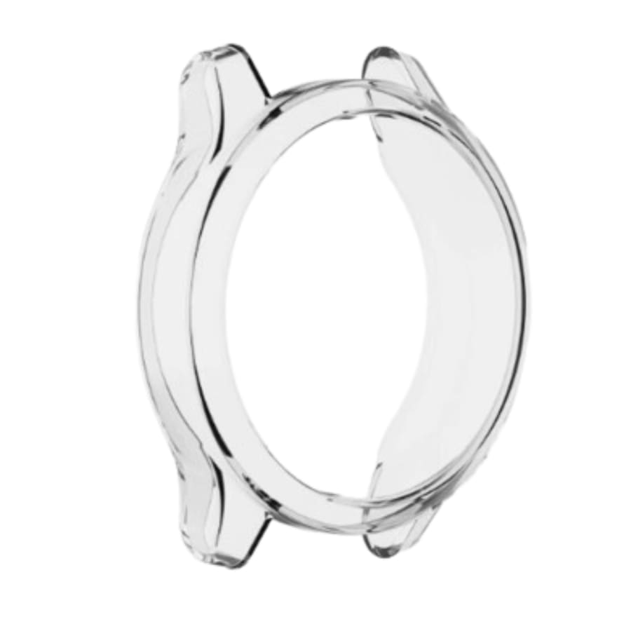 Clear protective watch case for Garmin Vivomove 3S, transparent cover that fits snugly over the smartwatch, safeguarding it from scratches.
