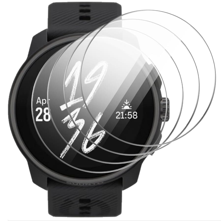 Pack of 2 screen protectors for Suunto Race S 2024 watch case, designed to shield the watch screen from scratches and damage.