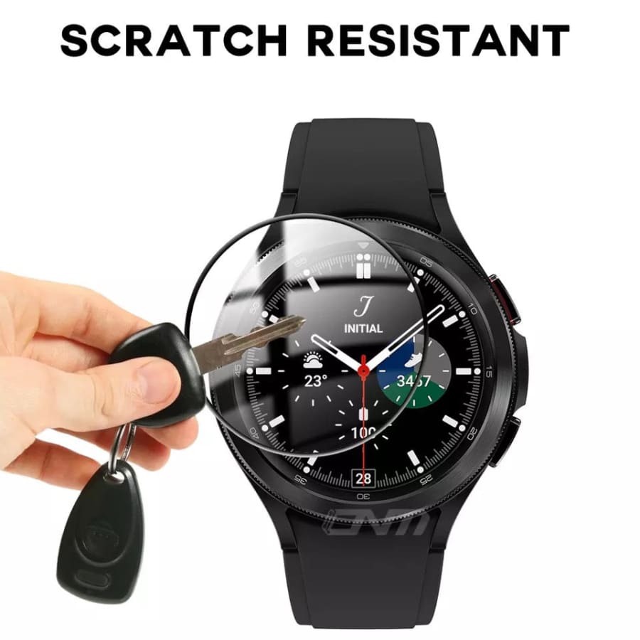 Samsung Galaxy Watch 4 Classic 42mm screen protector by That Watch Shop, clear protective film over watch display.