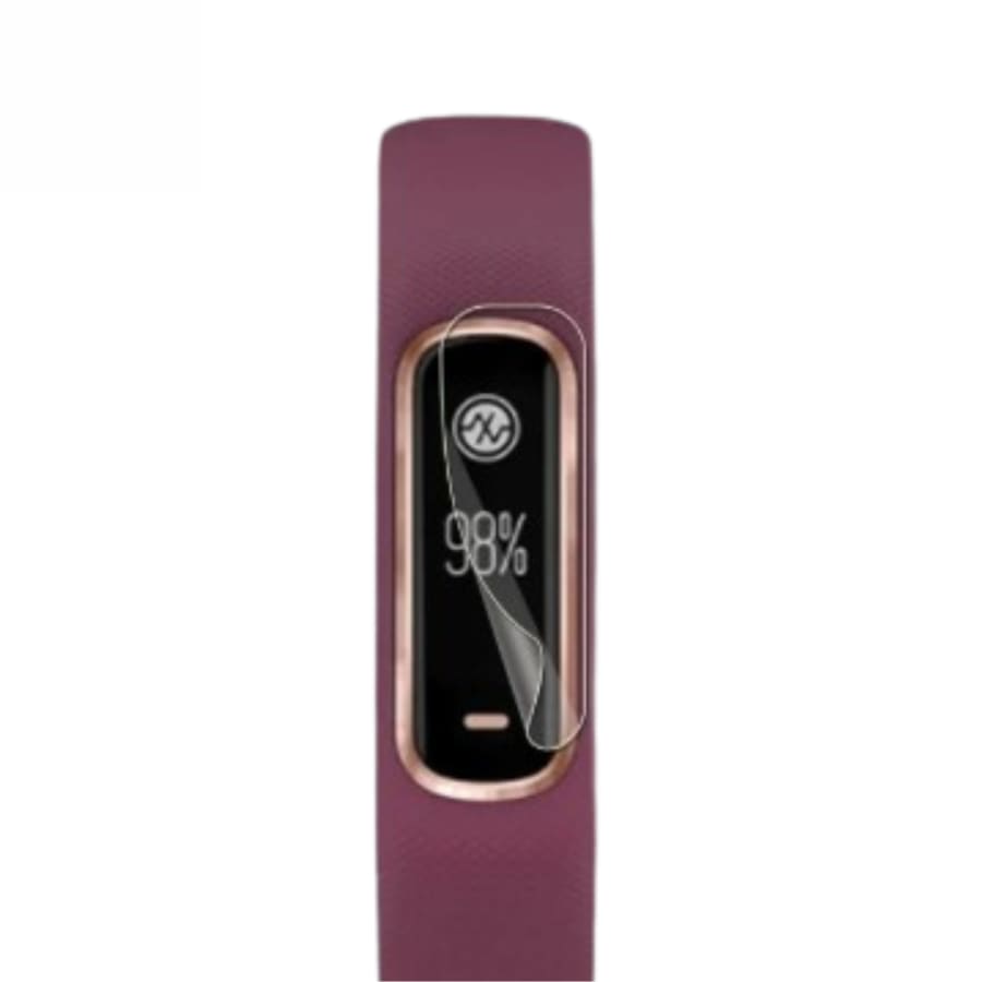 Set of six hydrogel screen protectors for Garmin Vivosmart 4 smartwatch, offering durable protection for the device screen.