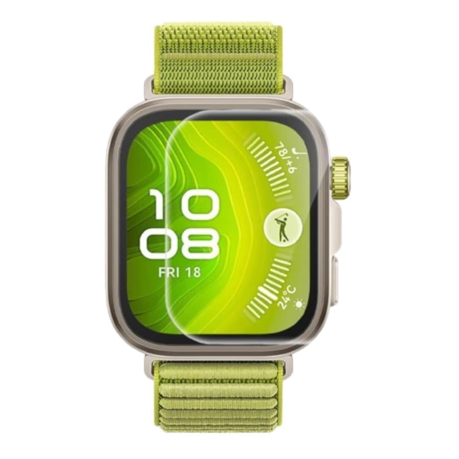 Clear screen protectors for Huawei Watch Fit 4 Pro, pack of 2, showing transparent protective films on watch screens.
