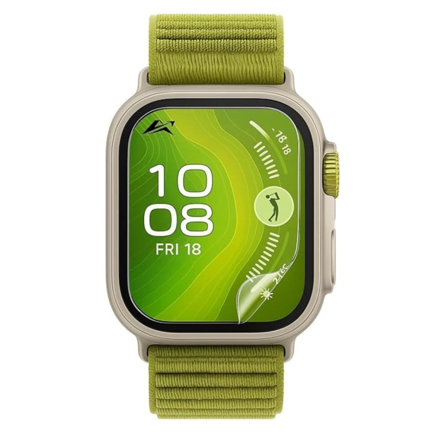 Hydrogel screen protectors for Huawei Watch Fit 4 Pro, pack of 6, showing clear, flexible protectors fitting the smartwatch screen.