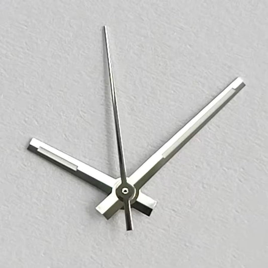 Silver NH35 replacement watch hand set, watch tools by That Watch Shop, for repairing or customizing wristwatch dials and movements.