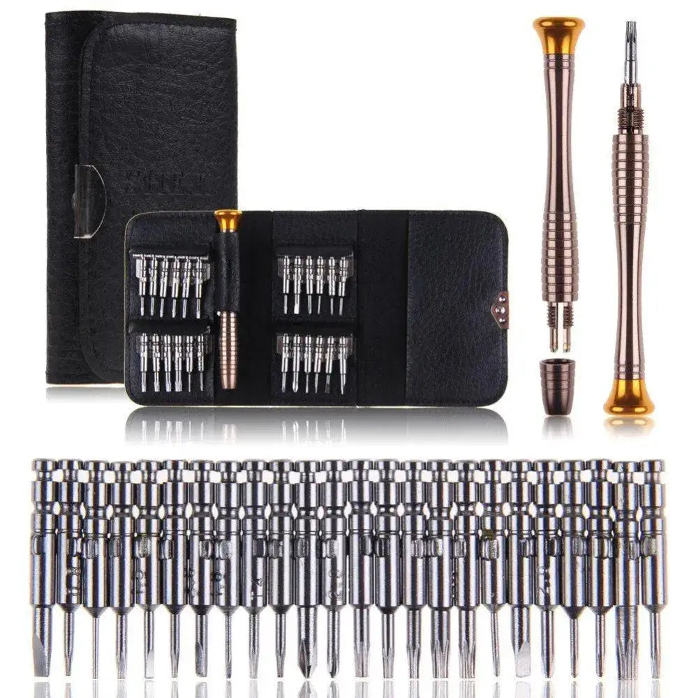 Habicare 25-in-1 Torx precision screwdriver set with multiple interchangeable tips, ideal for detailed electronics and repair work.