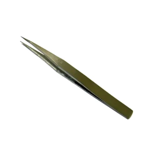 Stainless steel 130mm non-magnetic watch tweezers, ideal for precise watch repair and handling small components.