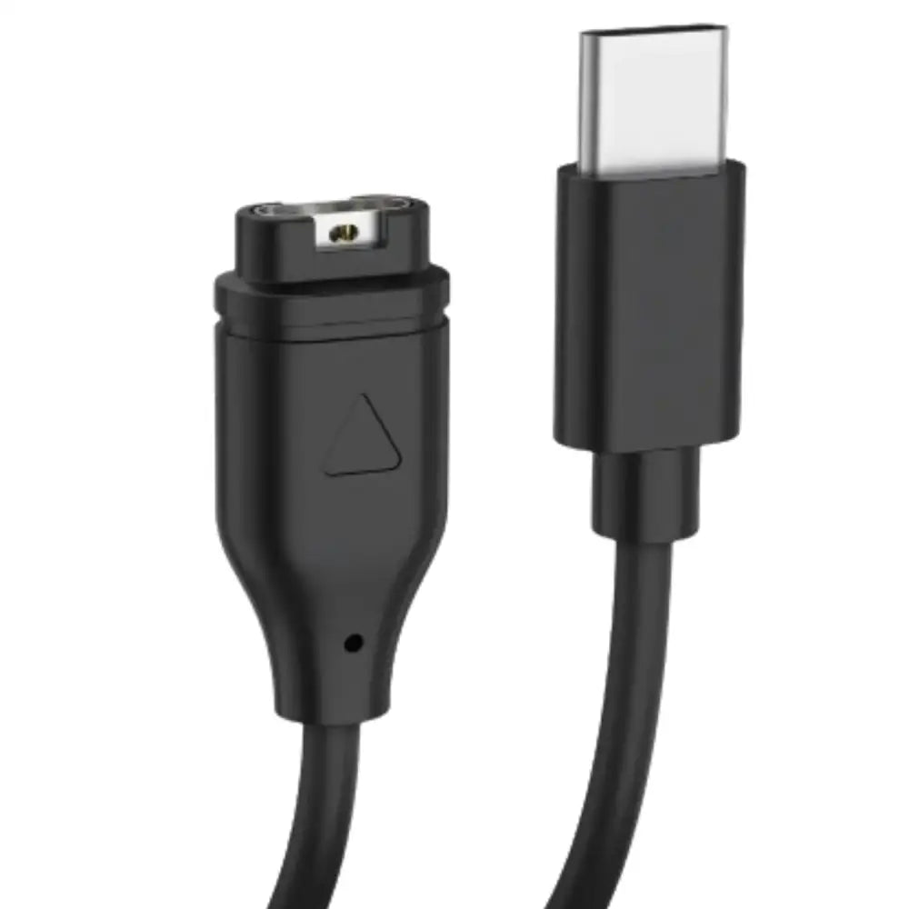 Habicare black Type-C charger for Garmin Venu, Fenix, and Forerunner series watches, compatible TWS charging accessory.