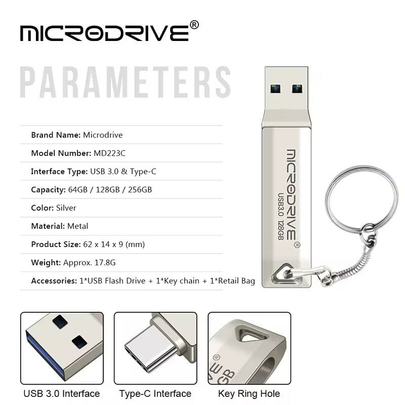 Type C Flash Drive - 64GB 9eight5