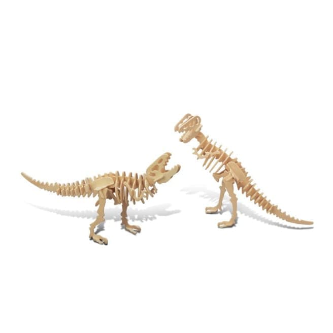 Colorful Tyrannosaurus 2-in-1 3D puzzle by 9eight5, featuring detailed dinosaur pieces for educational and creative play.