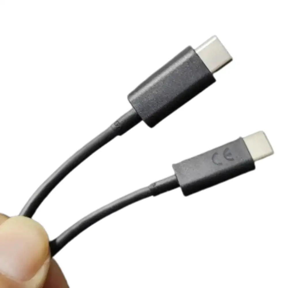 Black Habicare USB-C PD charging cable for Motorola Moto G and Edge series TWS earbuds, connects for fast charging and data transfer.