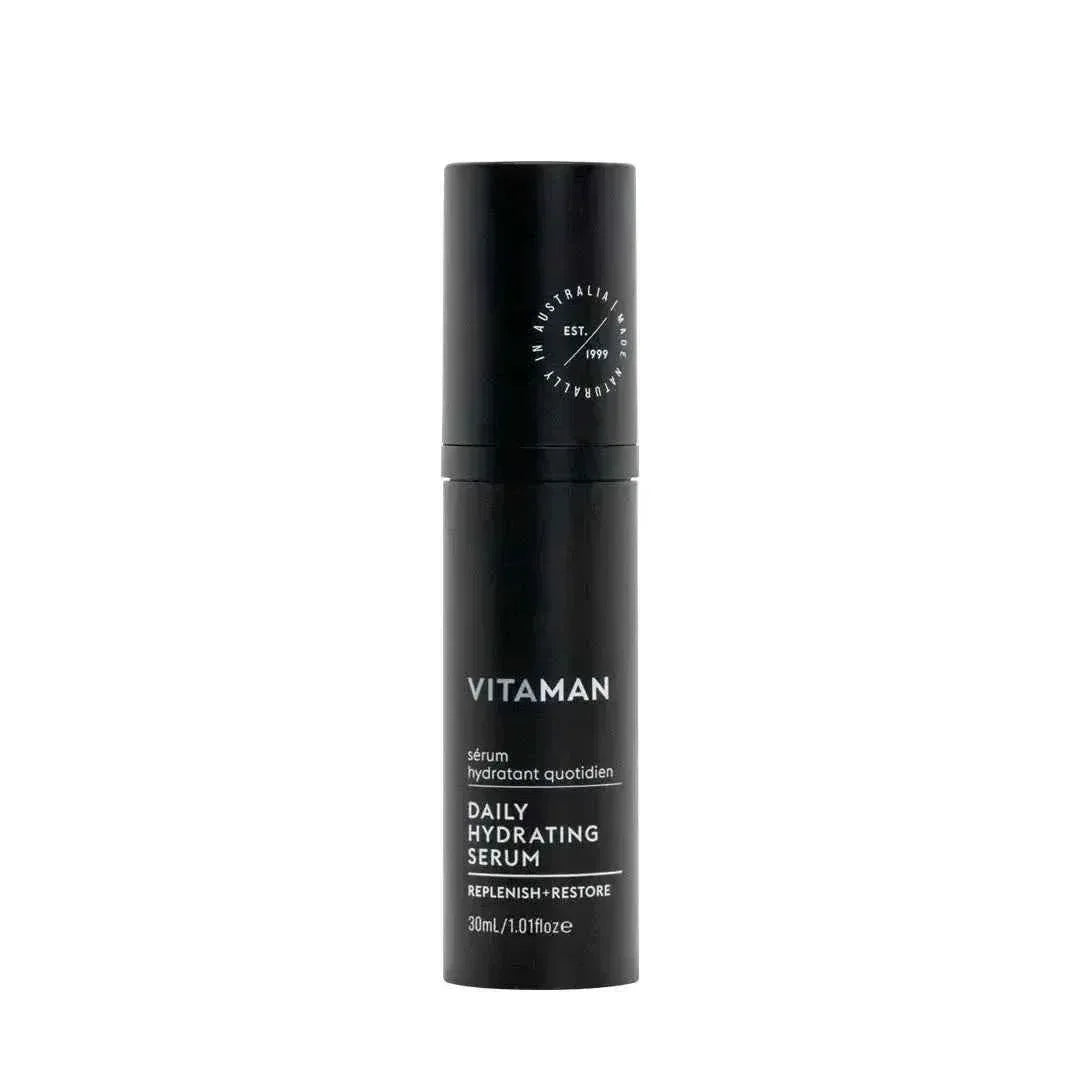 VITAMAN Australia Daily Hydrating Serum in 30ml bottle, face skincare product for moisture and hydration.