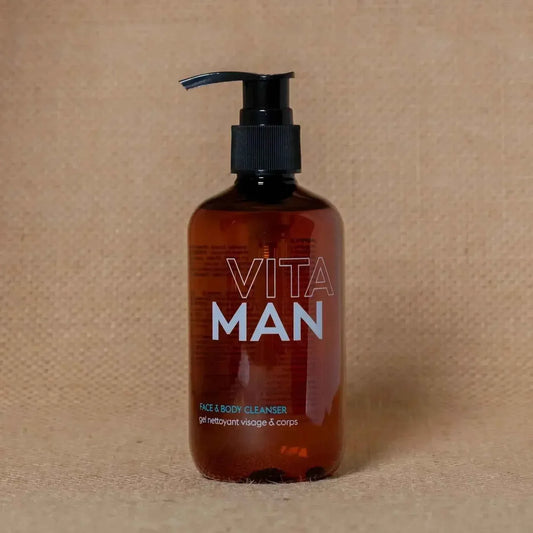 VITAMAN Australia face and body cleanser in a white bottle, suitable for daily face cleansing and skin refreshment.