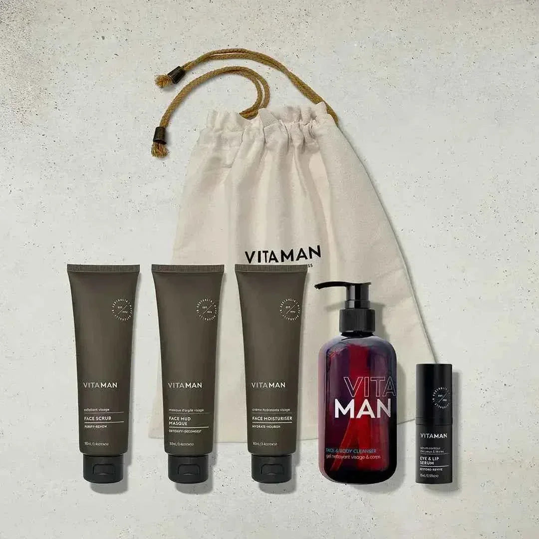 VITAMAN Australia Smooth Operator Kit gift set with skincare products in sleek packaging, ideal for grooming and skincare.