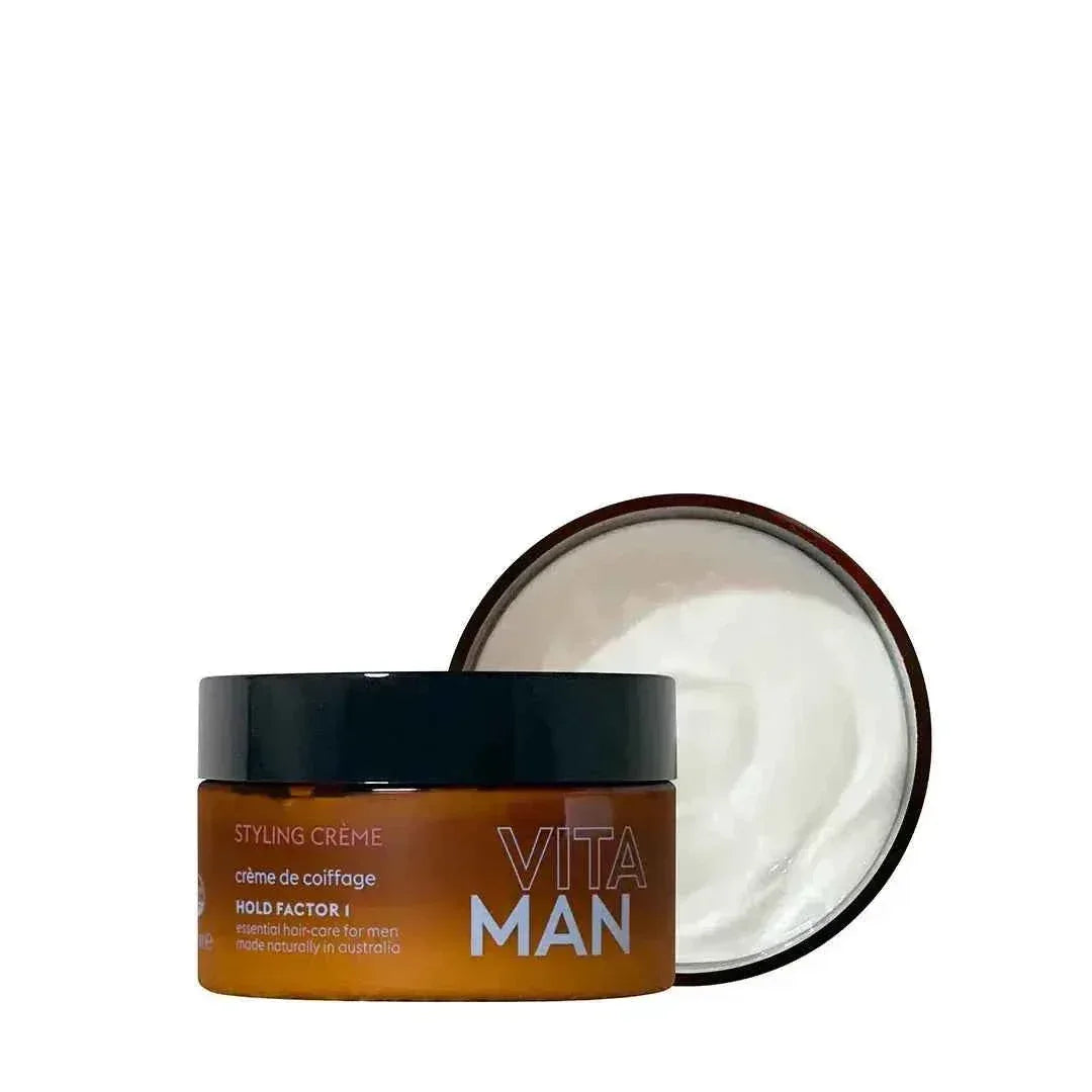 VITAMAN Australia hair styling creme in 100g jar, light hold for effortless, flexible styling and natural hair finish.