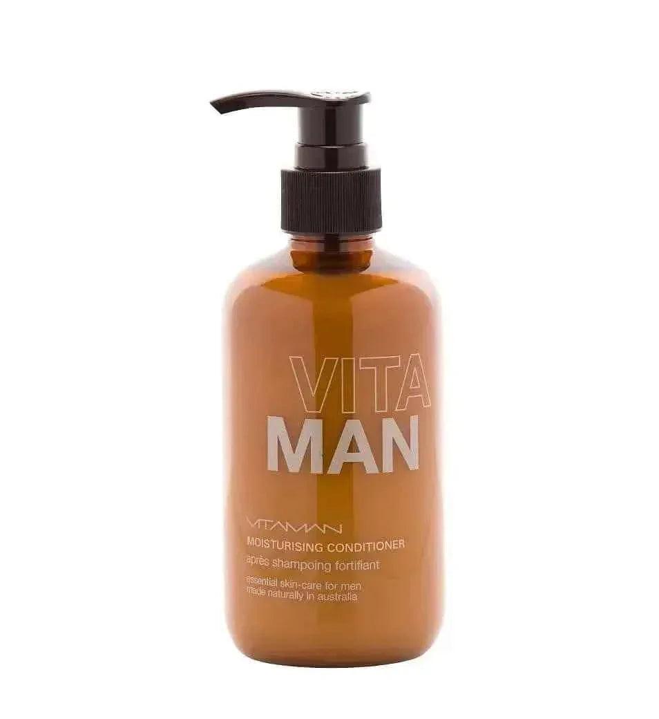 VITAMAN Australia Moisturising Conditioner for hair, 250ml bottle with smooth, creamy texture and hair care branding