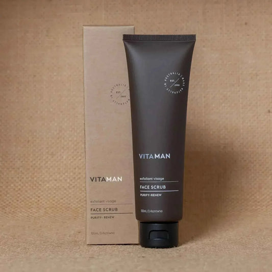 VITAMAN Australia skincare face scrub with natural exfoliants and nourishing ingredients for healthy, refreshed skin.