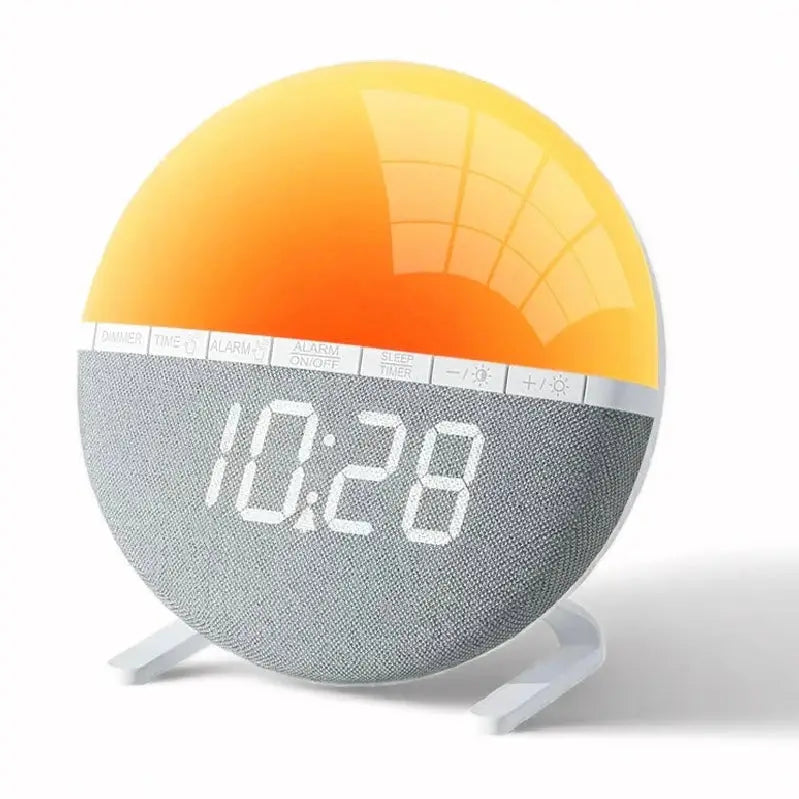 Habicare Wake-Up Light Sunrise Alarm Clock HBC with sunrise simulation and digital display, designed to gently wake you up.