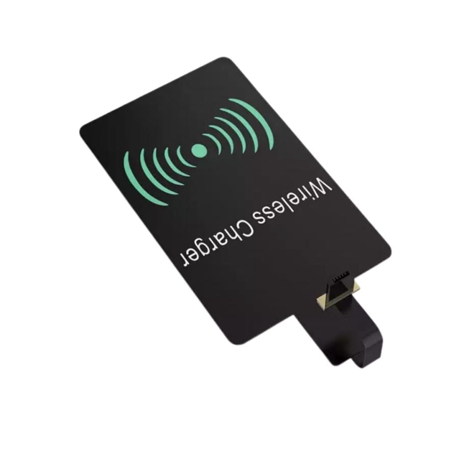 Wireless charging receiver for Micro USB devices by 9eight5, compact accessory for enabling wireless charging on phones and tablets.