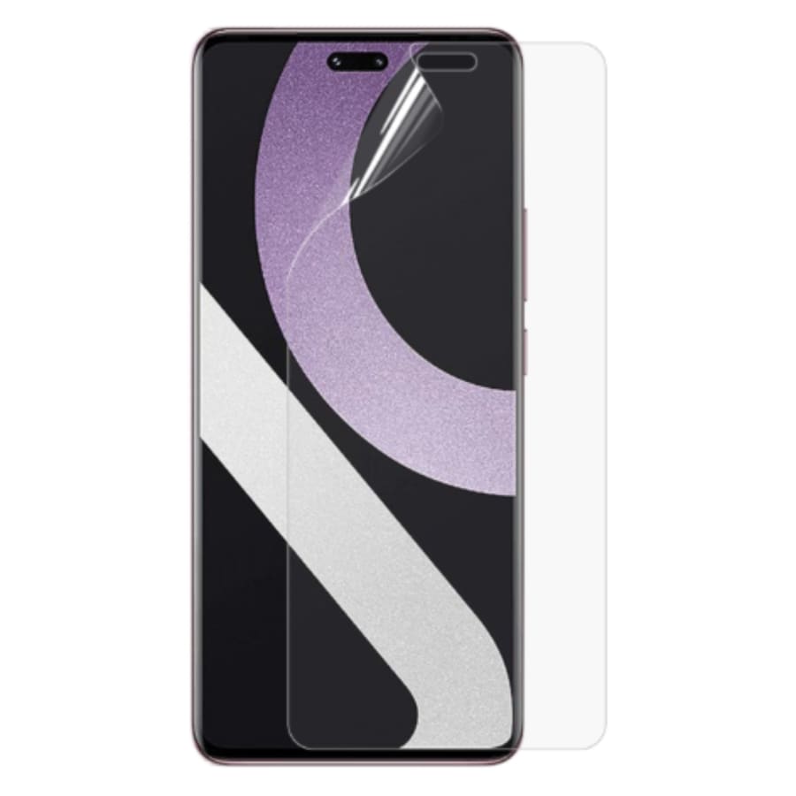 Hydrogel screen protector for Xiaomi Civi 3 by 9eight5, showing a close-up of the transparent, flexible film on the phone screen.