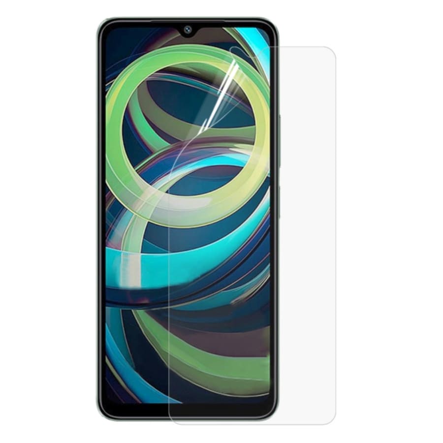 Hydrogel screen protector for Xiaomi Mi A3 by 9eight5, showing a clear, flexible film designed to protect the device's display.