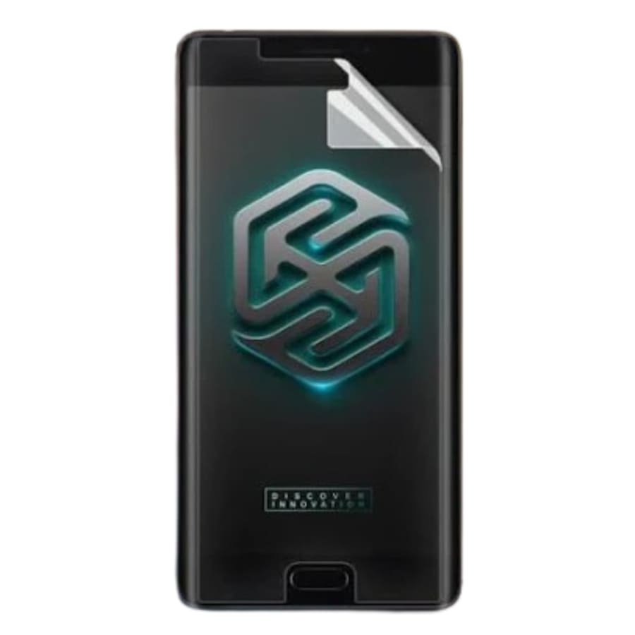 Hydrogel screen protectors for Xiaomi Mi Note 2 by 9eight5, two clear protectors shown on a smartphone display.