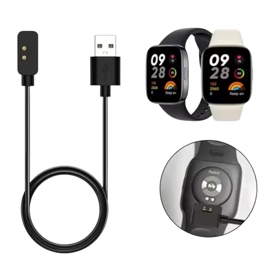 Xiaomi Redmi Watch charger by That Watch Shop, magnetic USB-C cable compatible with Watch 4, 3, 2, and Lite models.
