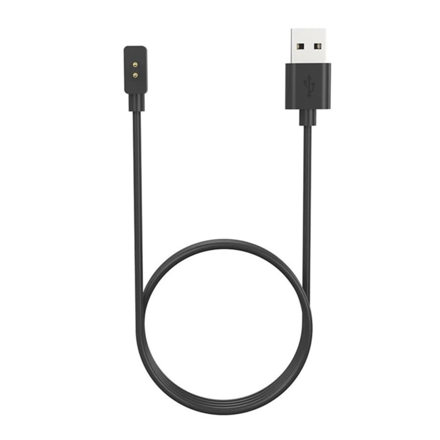 Black USB-C charger for Xiaomi Smart Band 8, 9, and 10 series, designed for easy charging and compatibility with the fitness bands.