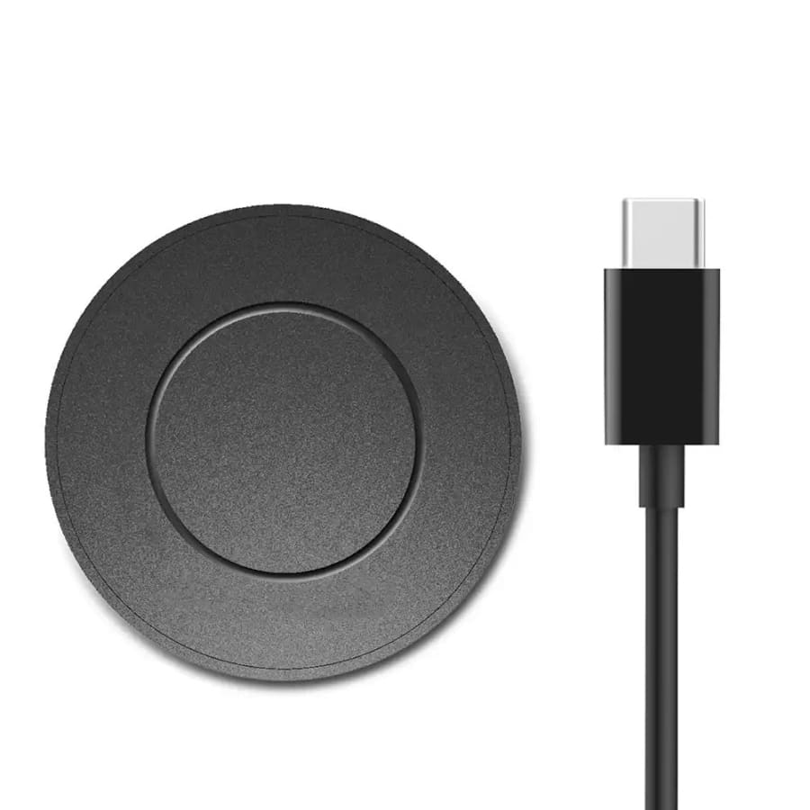 Xiaomi Watch S1 charger with magnetic charging cable and compact design for easy power connection and charging.