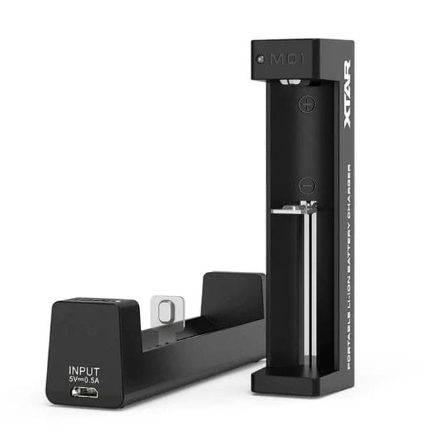 XTAR MC1 1 Bay USB Battery Charger for rechargeable batteries, compact charger with USB connection for easy power access