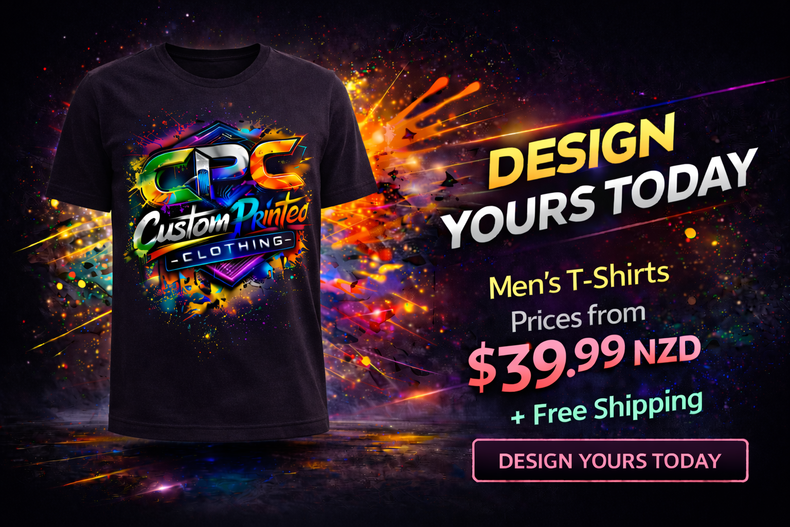 Custom Printed Men's T-Shirts - Unique Styles Just for You