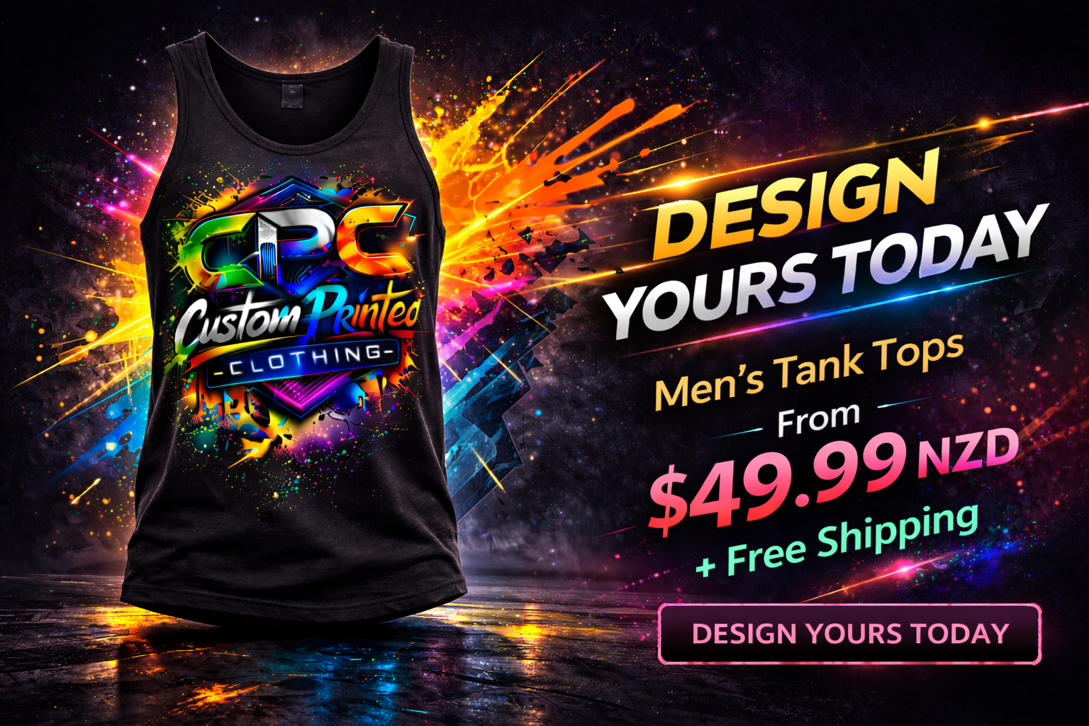 Custom Printed Men's Tank Tops - Unique Styles Just for You