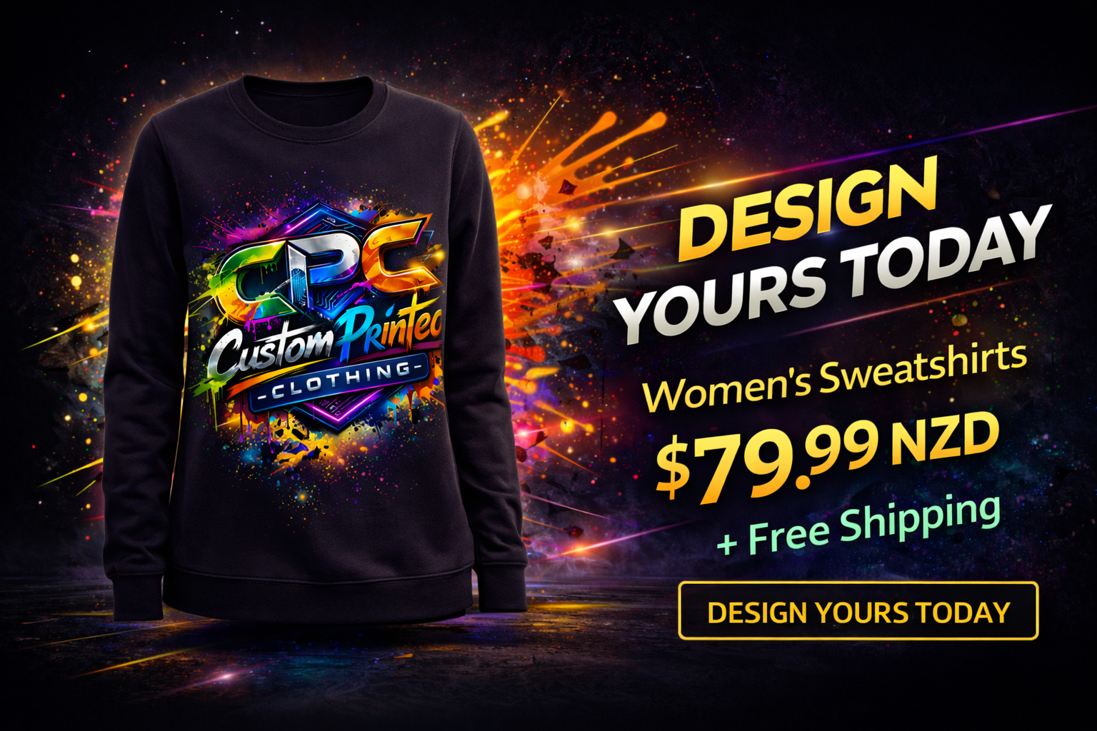 Custom Printed Women's Sweatshirts - Unique Styles Just for You