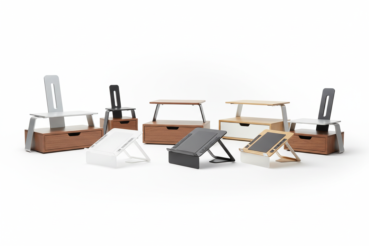 Distressed Computer Risers Computer Risers and Stands for Ergonomic Workspace Solutions – ShopHub NZ