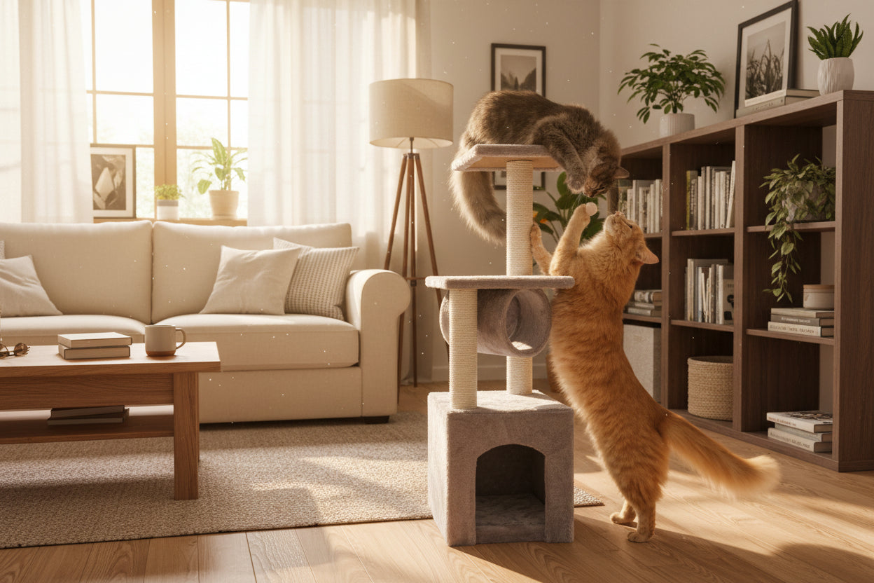 Cat Tree House Post Condo 94cm High dealonline.co.nz