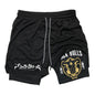 Anime Print Double Layer Casual Shorts