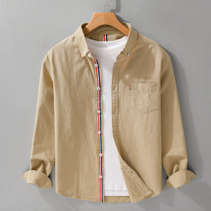 British Style Long Sleeve Cotton Blend Shirt