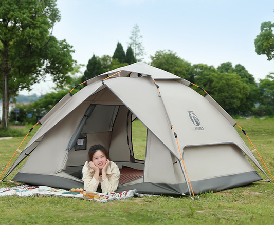 Double Layer Camping Tent Waterproof Pop-up Tent 3-4 Person ECOTREK