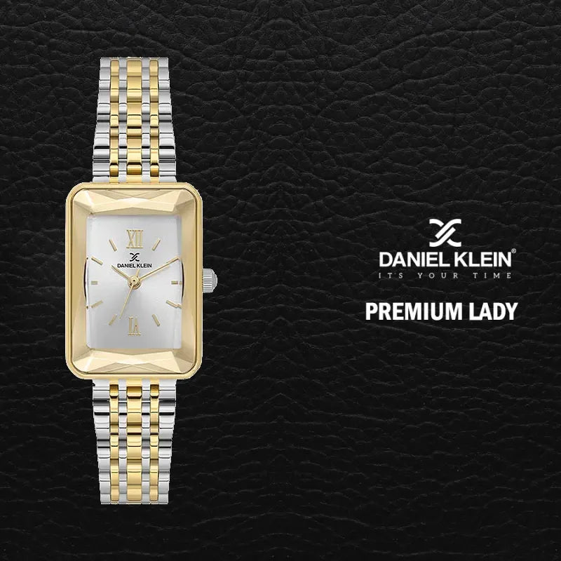 Daniel Klein Premium Rectangular Two Tone Watch - DK.1.13875-5 Kiwi Watches